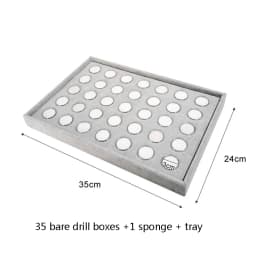 Acrylic Transparent Round Bare Diamond Box Jewelry Storage Display Tray Diamond Gem Storage Tray Counter Display Rack