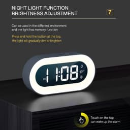 New Music LED Digital Alarm Clock Voice Control Night Light Design Desktop Clocks Home Table Decoration Children's Gifts