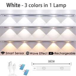 LED Night Light Motion Sensor Wireless Ultra Thin Wine Cooler Light 3 Color For Kitchen Cabinet Bedroom Wardrobe Indoor Lighting