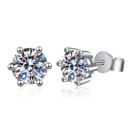 5-9MM Moissanite Earring 925 Sterling Silver Plated with 18k White Gold Stud Earrings For Women Jewelry