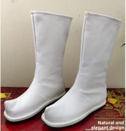 Ancient Chinese Men's Large Size Zipper Cloth Boots Traditional Costume Shoes Hanfu Style Dance Performance Stage Costume