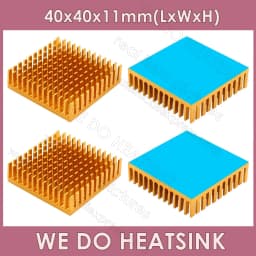 WE DO HEATSINK 40x40x11mm Without or With Thermal Pad 3D Printer Parts Black Aluminum Heatsink for Nema17 42 Stepper Motor