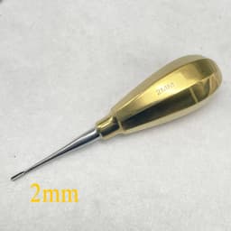 Pet Dental Instruments Feline Canine Dental Elevators with Auxiliary Wing Short Handle Straight Root Elevators Oral Examination