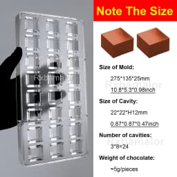 3D Polycarbonate Chocolate Molds Sphere Diamond Chocolate Bonbons Candy Bar Professional Confectionery Baking Pastry Tools