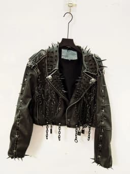 Leather vintage Jacket Skull Jacket gothic Leather vintage Jacket harajuku Jacket gothic clothes y2k clothes gothic Jacket