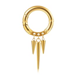 Giga 1/2Pcs 5.5MM Punk Ear Weights Hanger with Dangle Cone Stainless Steel For Ear Stretcher Guages Expander Piercing Jewelry