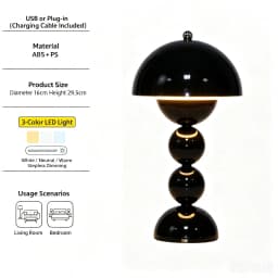 Metal Touch Switch Nordic LED Table Lamp Bedroom Bedside Flower Bud Desk Lamp Living Room Dining Table Decoration LED Light