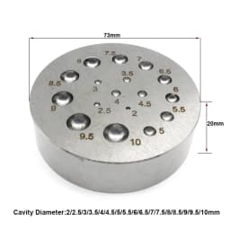 17PCS Punches Set Dapping Block for Metal Forming Doming Jewelry Smithing Tool