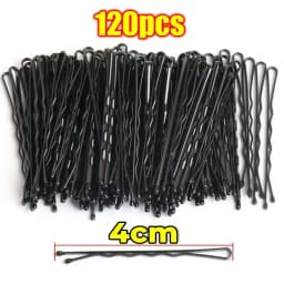 60/600pcs Black Straight Line Hair Clip U-shaped Needle Lady Hairpins Curly Wavy Grips Women Bobby Pins Styling Hair Accessories