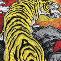 1Pc Tiger Embroidery Applique Iron On Patches For Clothes Jacket DIY Craft Sewing Accessories