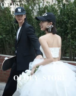 OLOEY 2PCS White Ruffles Tulle Wedding Dresses Two Pieces Korea Photo shoot Tulle Princess Bridal Gowns Customized Mariage