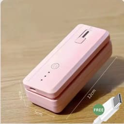Portable 2-in-1 Mini Bag Sealer with Heat Seal & Cutter Magnetic Handheld Chip Bag Sealer for Snacks Candies Food Storage