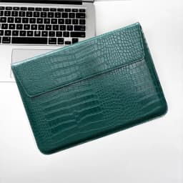 Custom Name PU Crocodile Leather Laptop bags For Macbook pro 13 Case air Retina 15 Computer Cover For Huawei Shell Dropshipping