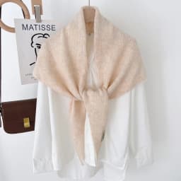 2025 Wool Winter Scarf For Women Warm triangle Knit Scarves Hijab Solid Lady Shawl Wrap Female Pashmina Bandana Head Scarf