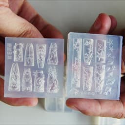 Handmade Ocean Themed Silicone Nail Art Mold Set with Whale and Shell Designs for Manicure Fashionable Nail Art Design Mould