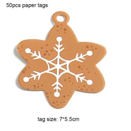 50pcs Merry Christmas Tags Kraft Paper Card Gift Label Tag DIY Hang Tags Gift Wrapping Decor Gift Card Christmas Party Supplies