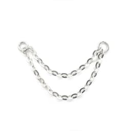 AIDE 925 Sterling Silver 9 Types Zircon CZ Chain Spare Parts Rock Punk Hoop Piercing Hoops Drop Earring Fine Jewelry Gift 1pc