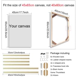 Various Sizes Canvas Frame Wooden Frames Natural Wooden Photo Oil Painting Canvas Diamond Painting Frames Canvas Wood Wall Frame