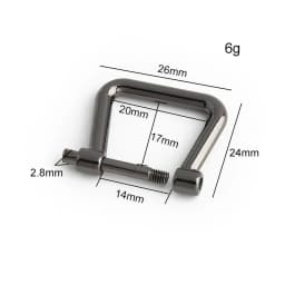 4/20/100PCS Metal Removable Shackle Screw Clasp For DIY Leather Craft Bags Strap Webbing D Ring Buckle With Screws Accessories