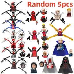 Blind Box Mini Building Blocks TV6203 Figures Big Goblin Spiderman Iron Man Venom Captain Hawk Deadpool Armor Christmas Gift Toy