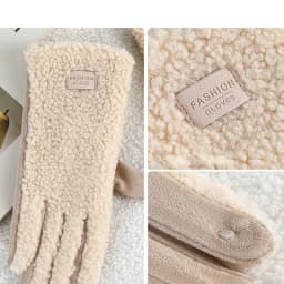 Winter Keep Warm Touch Screen Suede Gloves Women Fashion Elegant Personality Windproof Prevent Cold Add Velvet Thickened