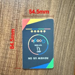 NFC 215 Programmable Google Review Acrylic Stickers Card NFC Station Table 13.56Mhz Waterproof NFC Stand Google Review Card