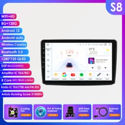 Android 13 Car radio for Fiat Panda 2003 2004 2005-2012 multimedia player 4G 8Core Autoradio GPS Stereo Carplay 2din Head Unit