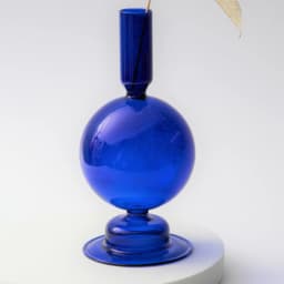 Floriddle Taper Candle Holders Glass Candlesticks for Home Wedding Table Decoration Glass Vase Table Bookshelf Candles Stand