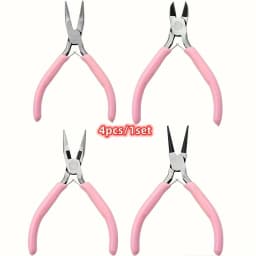 4/3/1pcs Iron Jewelry Pliers Tool Kit Includes Needle Round Wire Cutter And Curved Nose Pliers For Jewelry Beading Repair