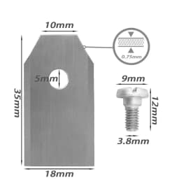 Stainless Steel Grass Trimmer Replacement Blade with Screw For Gardena Husqvarna Automower Yardforce Garden Tools Accessories