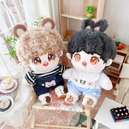 20cm Cute Idol Boy Doll Kawaii Stuffed Soft Cotton Plush Doll with Clothes for Girls Fans Collection Gifts Anime Game Periphery