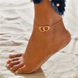 Modyle 2024 New Bohemia Handcuffs Anklet Multilayer Silver Color Foot Chain Fashion Ankle Bracelet For Women Beach Jewelry