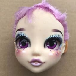 Quality Doll Heads Sparkly Alive Glasses Eyes No Hair Doll Parts White Purple Gold Hair Blue Black Skin Doll Accessories
