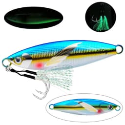 1pc 30g-120g Micro Slow Sink Quality Metal Jigging Fishing Lure Dubstep With Wing Skin Tuna Bass Spoon Jig Sea Boat Lure
