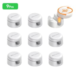 Rocoren Spiral Cover Magnetic Cable Clamp Cable Smooth and Adjustable Rope Holder Under Table Cable Management Cable Organizer
