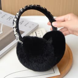 Natural 100% Rex Rabbit Fur Earmuffs Y2k Ear Muffs for Women Winter Apparel Accessories Headphones Cute Fur Earmuffs for Kids