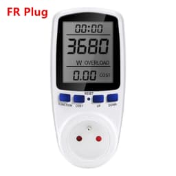 AC 220V EU Plug Digital Energy Power Wattmeter Meter Socket Kwh Wattage Voltage Analyzer Electricity Outlet Power Analyzer