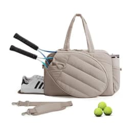 Tennis Bag Large Capacity Racket Tote With Separate Shoe Storage Bottle Pocket For Pickleball Gym Sports Weekend Travel Women