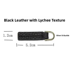 Top Layer Cowhide Zipper Pull Tab Detachable Copper Screw Rod Hardware D Buckle Handbag Resistant Pull Handle Clothing Access...