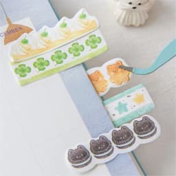 180pcs Dingding Cake Shop Series Kawaii Cake Appearance Message Sticker Index Creative Student Stationery Scrapbook Sticker