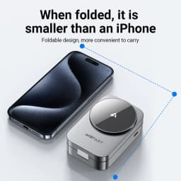 ACEFAST Foldable 3in1 15W Magnetic Wireless Charging Holder For iPhone 16/15 Pro Max Desktop Charging Station For IWatch/Airpods