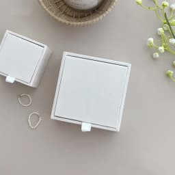 High-end White Satin Jewelry Box Ring Box Necklace Earrings Gift Storage Display Box Paper Flip Jewelry Organizer Box Joyero