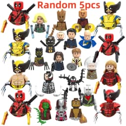 Blind Box Mini Building Blocks TV6207 Figures Big Goblin Spiderman Iron Man Venom Captain Hawk Deadpool Armor Christmas Gift Toy