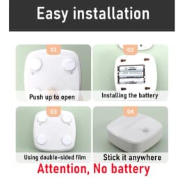 2Pcs Motion Sensor Light Wireless LED Night Lights AAA Battery Powered Bedroom Wall Staircase Closet Aisle Body Induction Lights