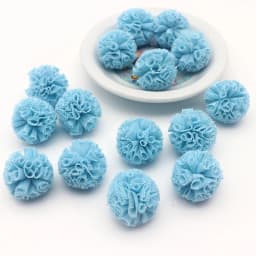 30-60 Pcs 2.5 Cm Lace Gauze Elastic Flower Ball DIY Craft Supplies Headwear Jewelry DIY Pendant Material Yarn Ball Pompons