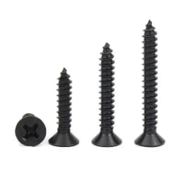 200pcs M2 M2.6 M3 Golden Silver Bronze Black Length 4-16mm 4 Color Steel Phillips Flat Countersunk Head Self-tapping Wood Screw