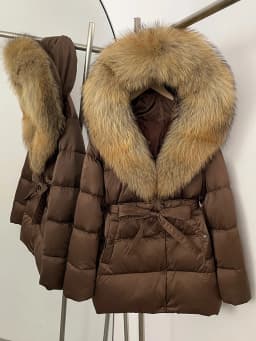 OFTBUY Winter 90% Duck Down Jacket Women Luxury Large Natural Silver Fox Fur Hooded Thick Warm Female Parkas Waterproof
