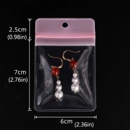 10Pcs Multi Size EVA Hang Hole Self Seal Packaging Bags Jewelry Organizer For Earrings Bracelet Storage Display Gift Packaging