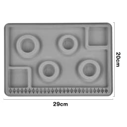 Flocked Bead Board Jewelry Making Tools DIY Bracelet Necklace Beading Organizer Jewelry Size Measuring Tool WorkBenches Tray