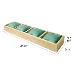 Solid Wood Three-Tiered Tray Bracelet Watch Necklace Pearl Bracelet Pillow Tray Jewelry Storage Rack